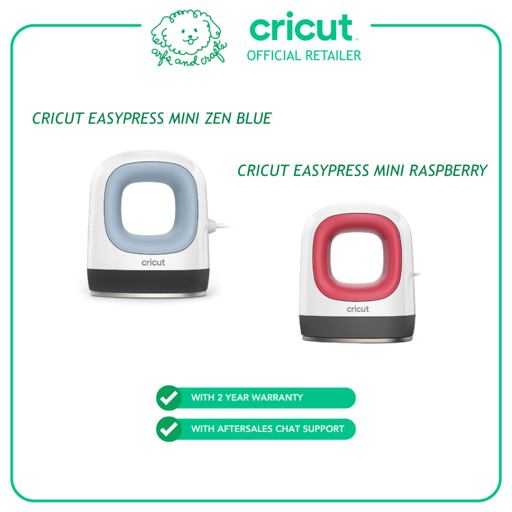 Cricut EasyPress Mini ™, Zen Blue/Raspberry 220V Easy Press Heat Press ...
