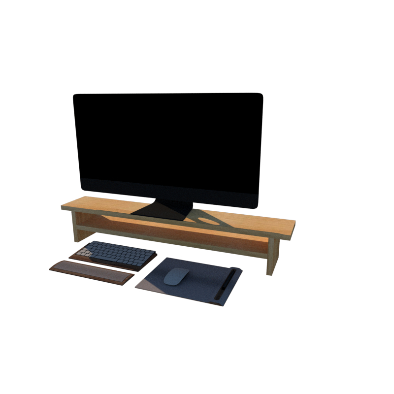 WOODEN MONITOR RISER 90cm x 15cm x 15cm (LxWxH) | Shopee Philippines