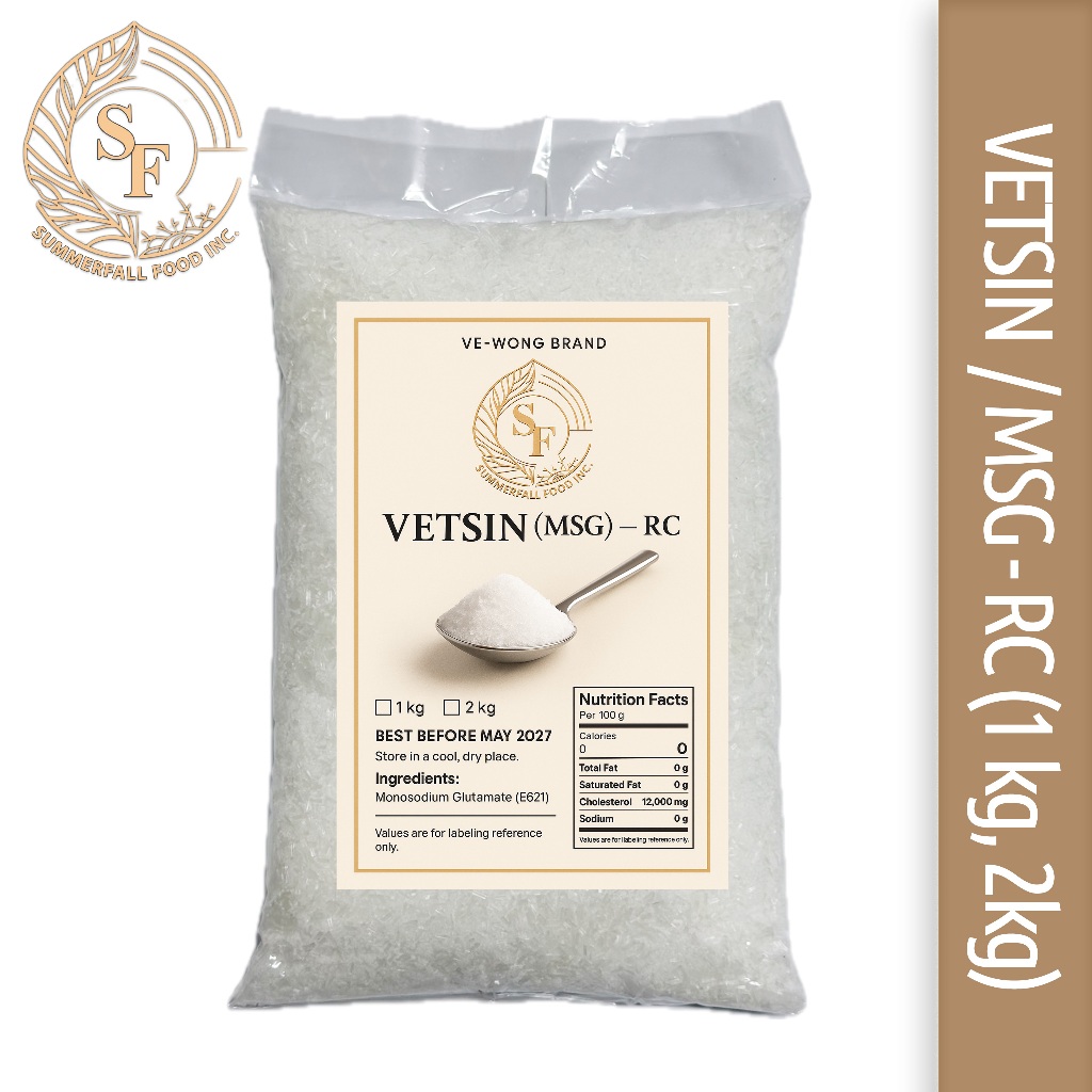 Vetsin / MSG / Monosodium Glutamate - RC (Ve-Wong Brand), 1kg or 2kg ...