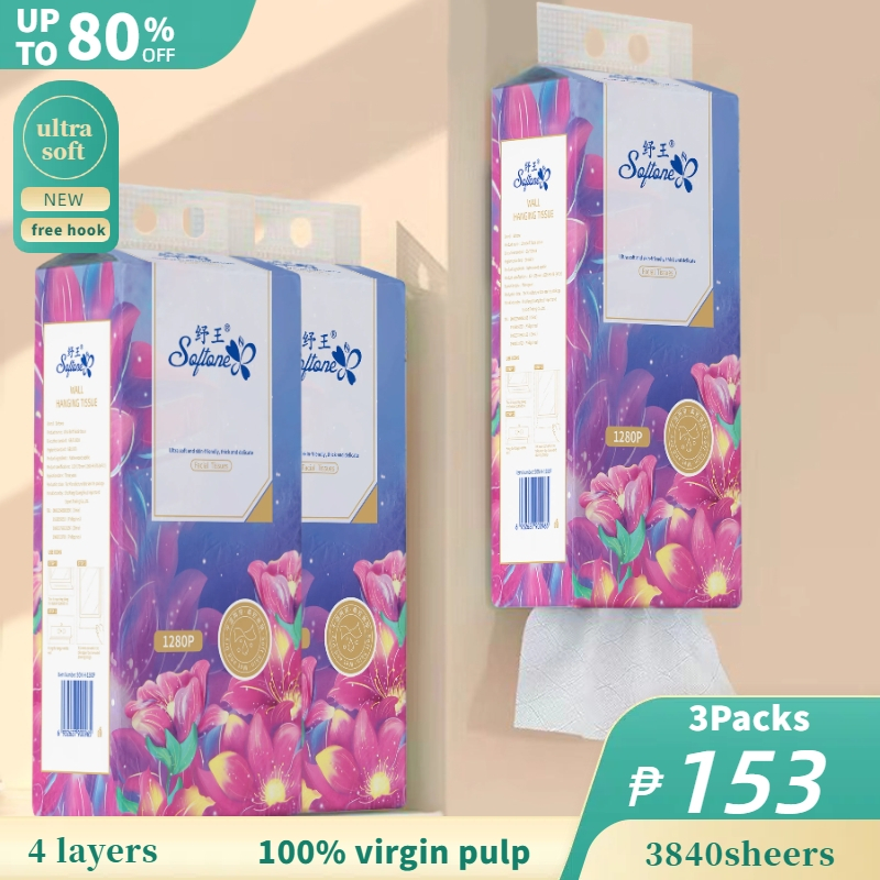 Softone Facial Tissue Bathroom Tissue Tissue Paper Wall Mounted Hanging ...