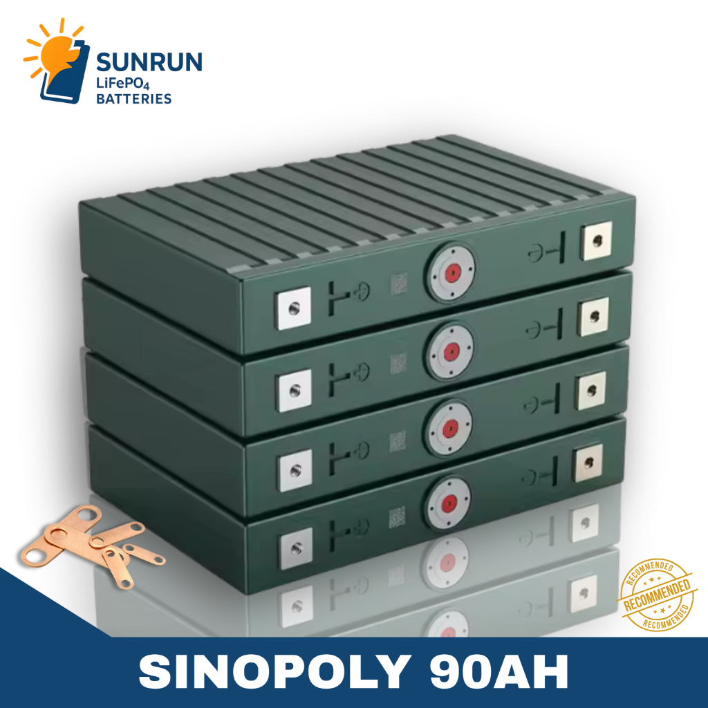 Sinopoly 90ah Lifepo4 Rechargeable battery 3.2v Free Screws and Busbar ...