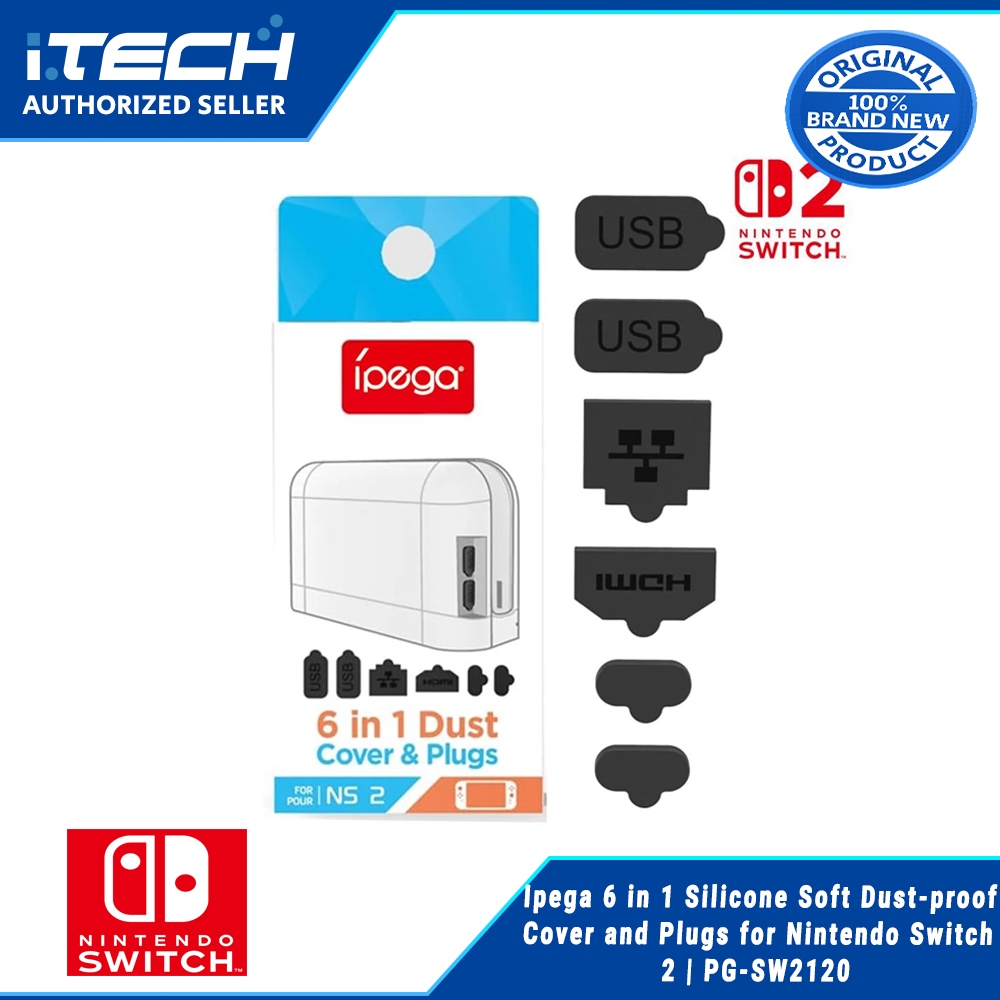 Ipega 6 in 1 Silicone Soft Dust-proof Cover and Plugs for Nintendo ...