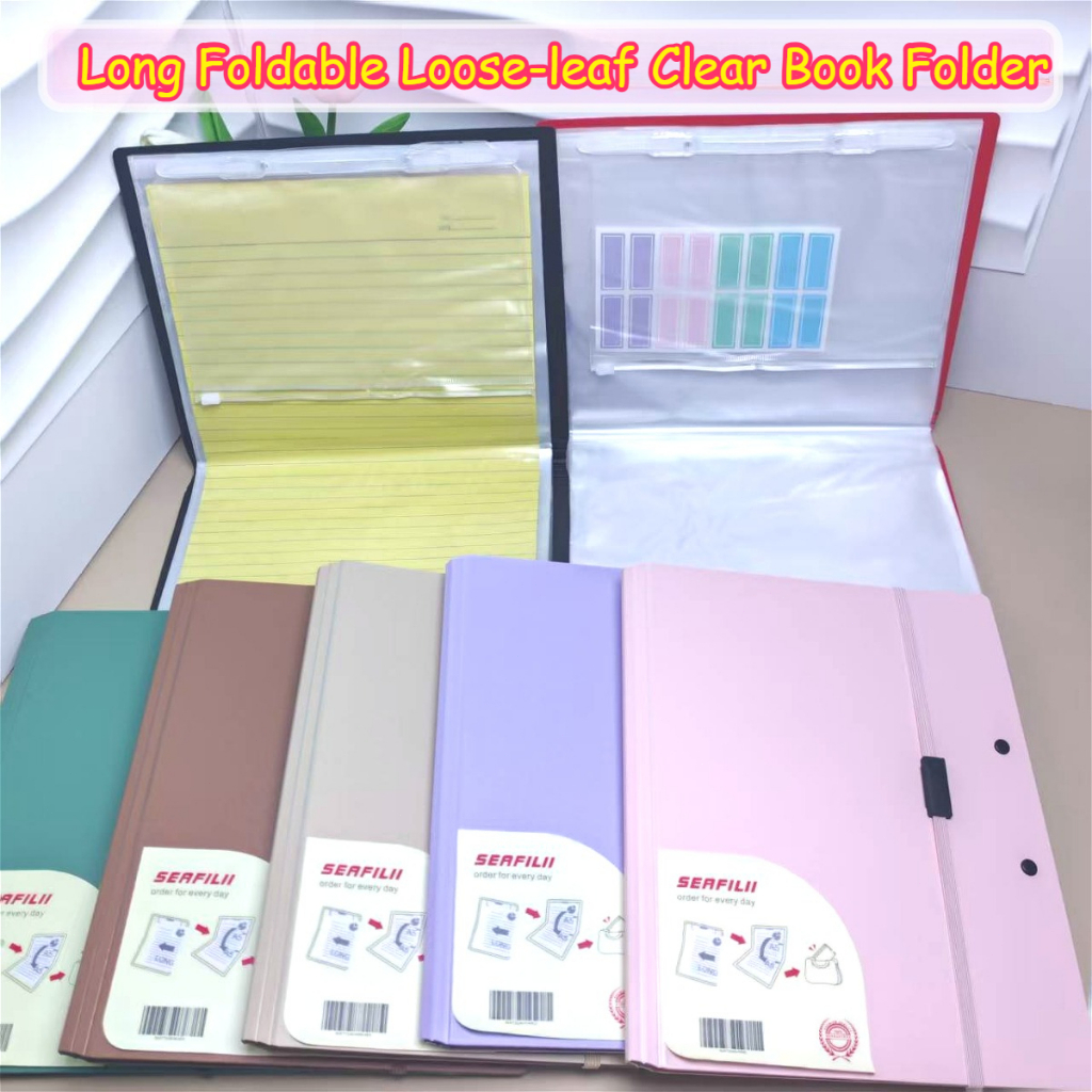 Foldable Clear Book Binder Folder Long Size file folder Prenatal ...
