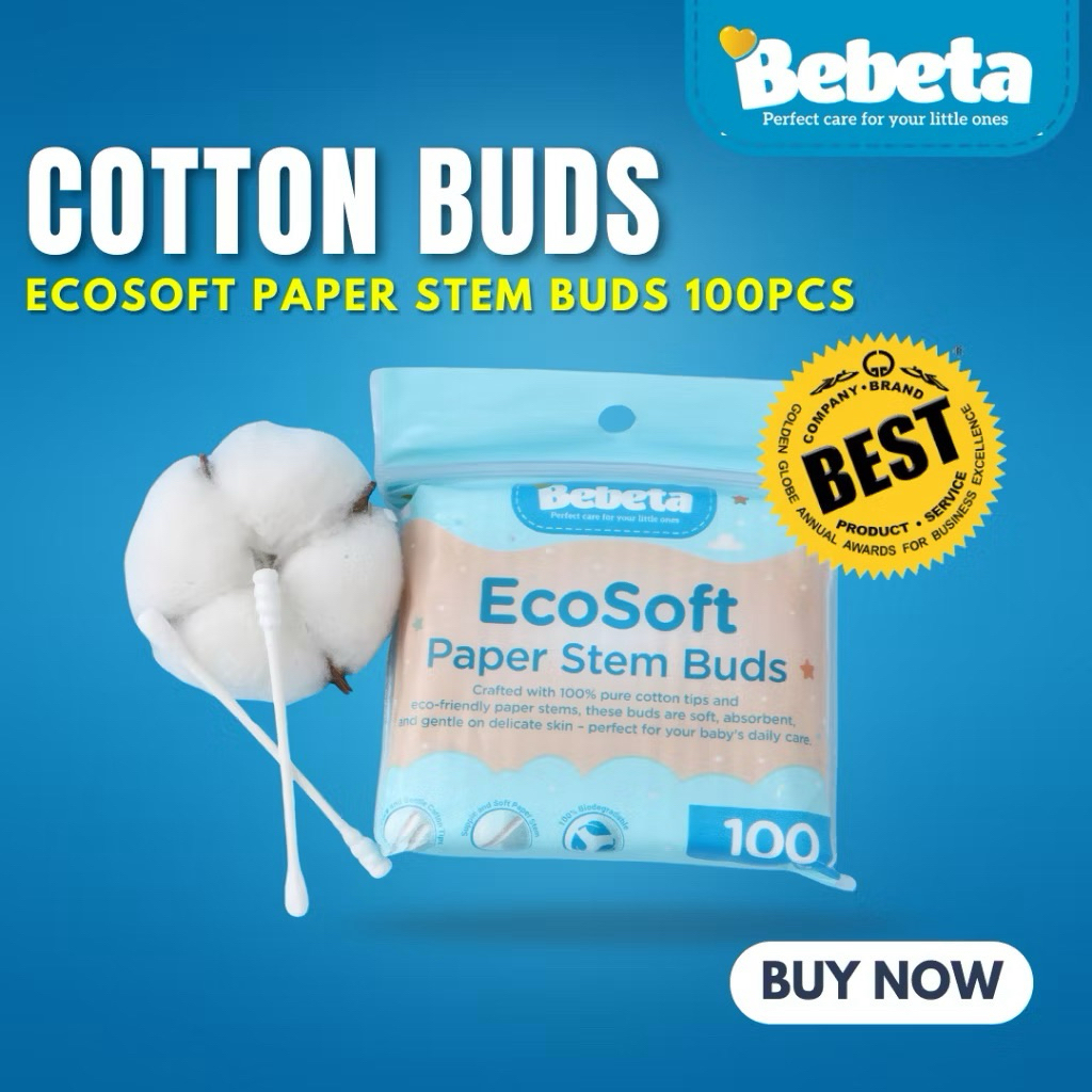 BE BETA 200 Spiral Tips (100pcs) Cotton Thin Buds/Swabs Zipper Plastic ...