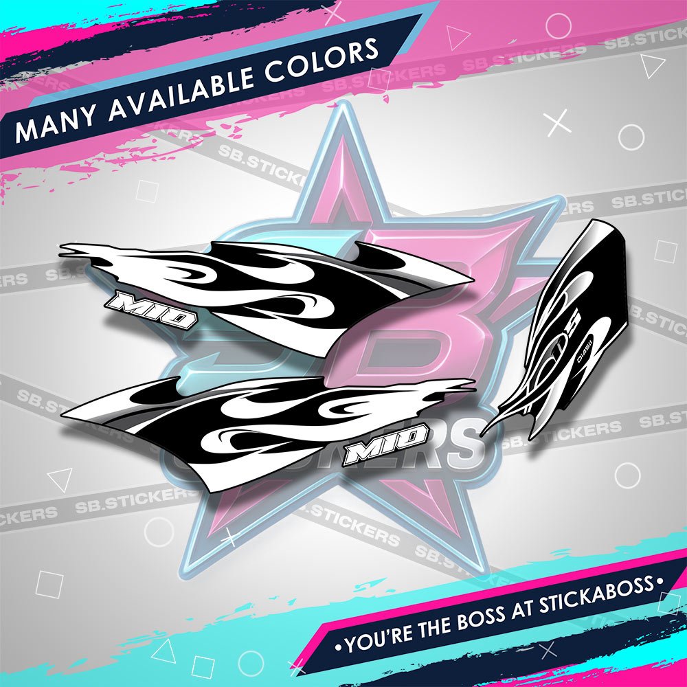 MIO 1 STICKER DECALS ( HOT FIRE RAPIDO ) | Shopee Philippines