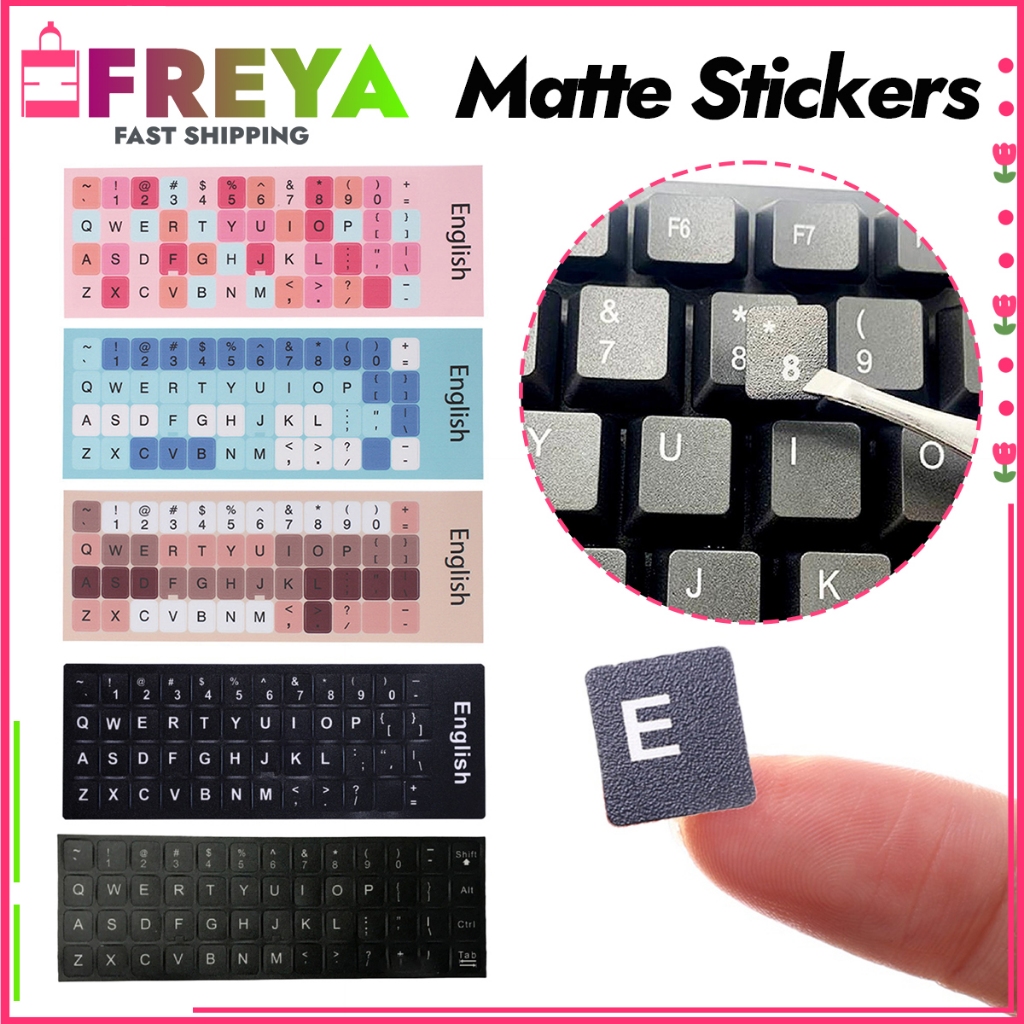 PVC Keyboard Sticker For Keyboard Laptop Computer English 120 Keys ...
