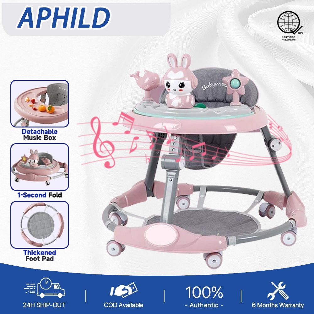 Baby Walker for boy and girl Foldable push walker with toy and music ...
