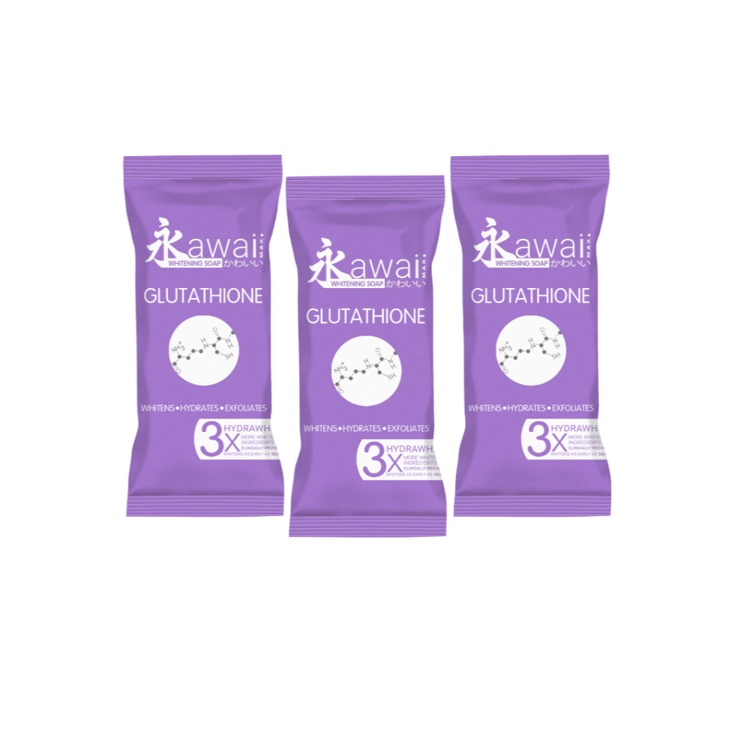 kawaii glutathione 3PCS Kawaii Max Glutathione Whitening Soap 65G