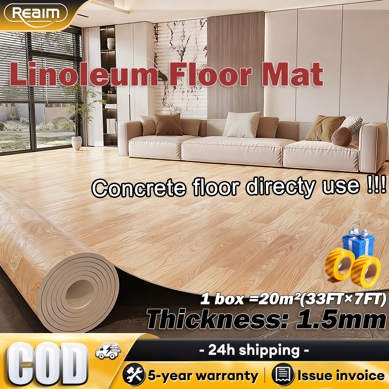 11 Yard Linoleum Floor Waterproof Non-Slip Mat Vinyl Easy Clean Cut to ...
