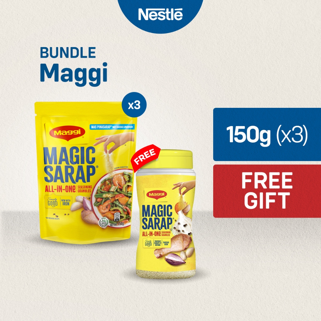 [FREE SHAKER] Maggi Magic Sarap 150g - Pack of 3 | Shopee Philippines