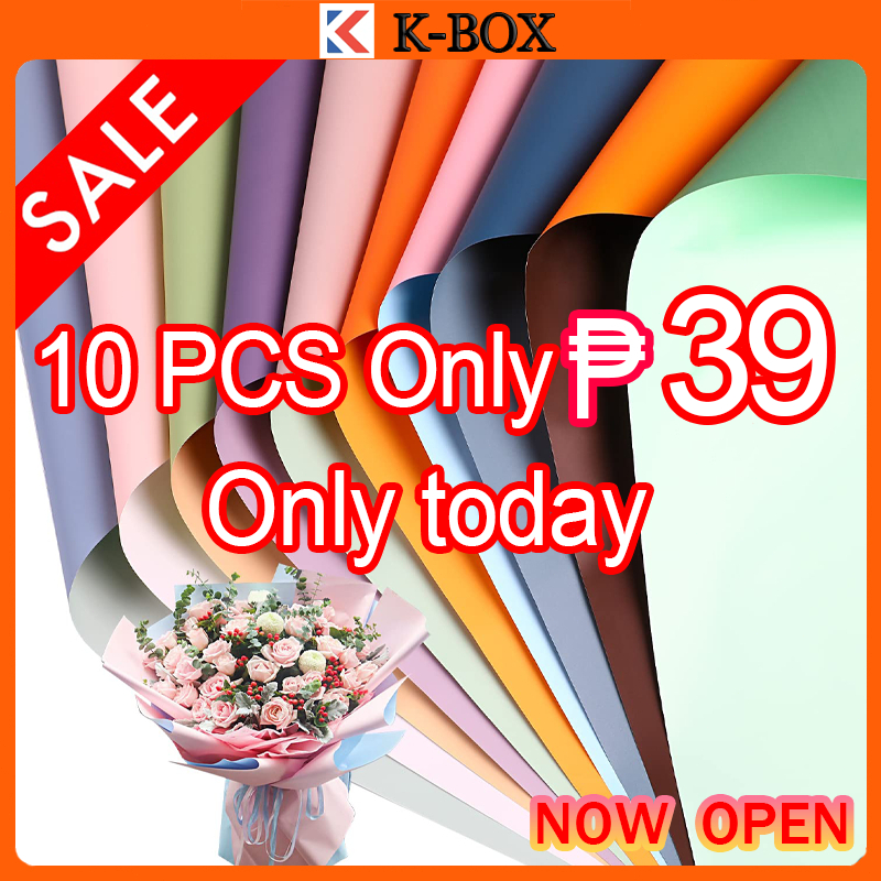 10 pcs Two-Sided Colored Flower Wrappers 58*58cm Gift Wrapping Paper ...