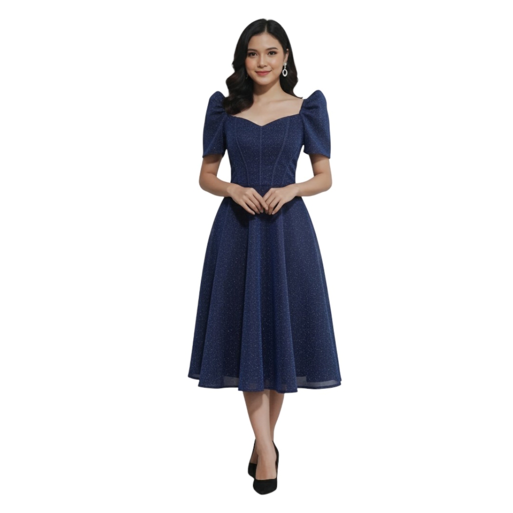 Premium Quality Modern Filipiniana Midi dress candy Crush below the knee  for casual formal event | Shopee Philippines