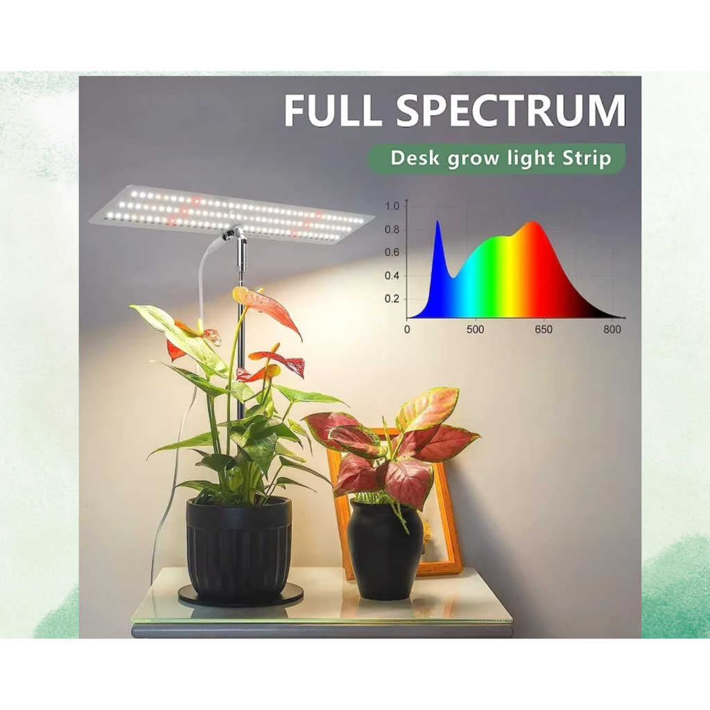 Hydroponic Grow Light Adjustable Desktop LED Full Spectrum Plant Growth ...