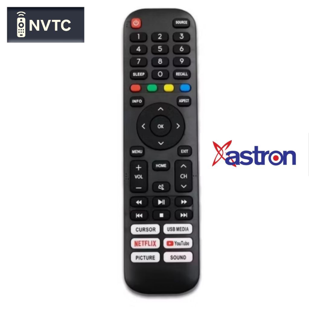 Astron Smart TV Remote Control for Astron with Bluetooth and frameless ...