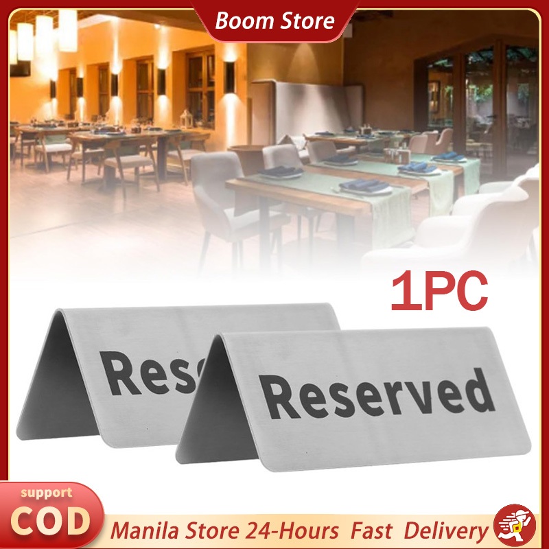 Stainless Steel Reserved Table Sign Hotel Restaurant Reserved Reminder ...