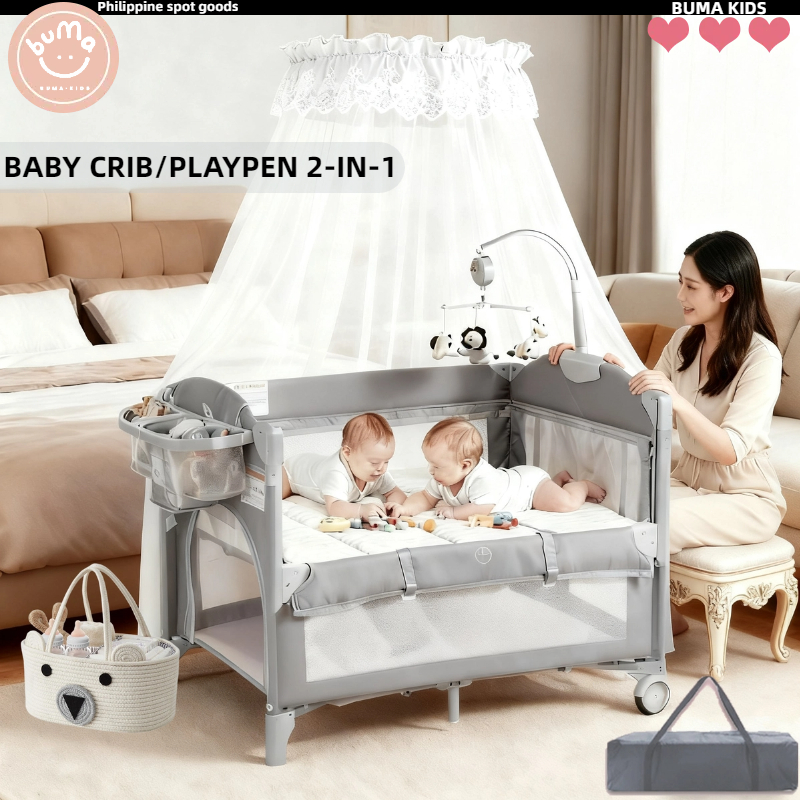 Foldable Baby Crib and 2 layer (with mosquito net storage bag hanging ...