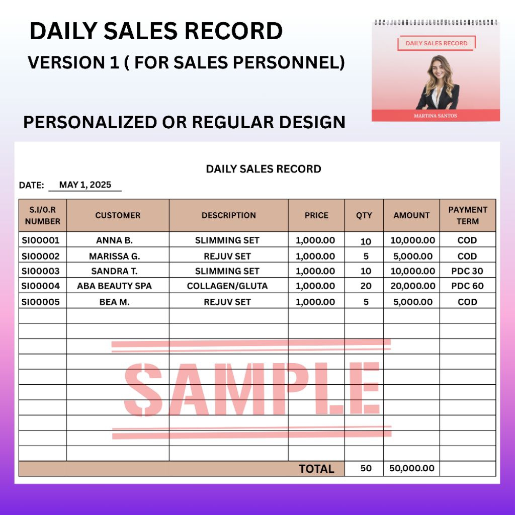 Personalized Financial Notebook, sales, inventory, income & expenses ...