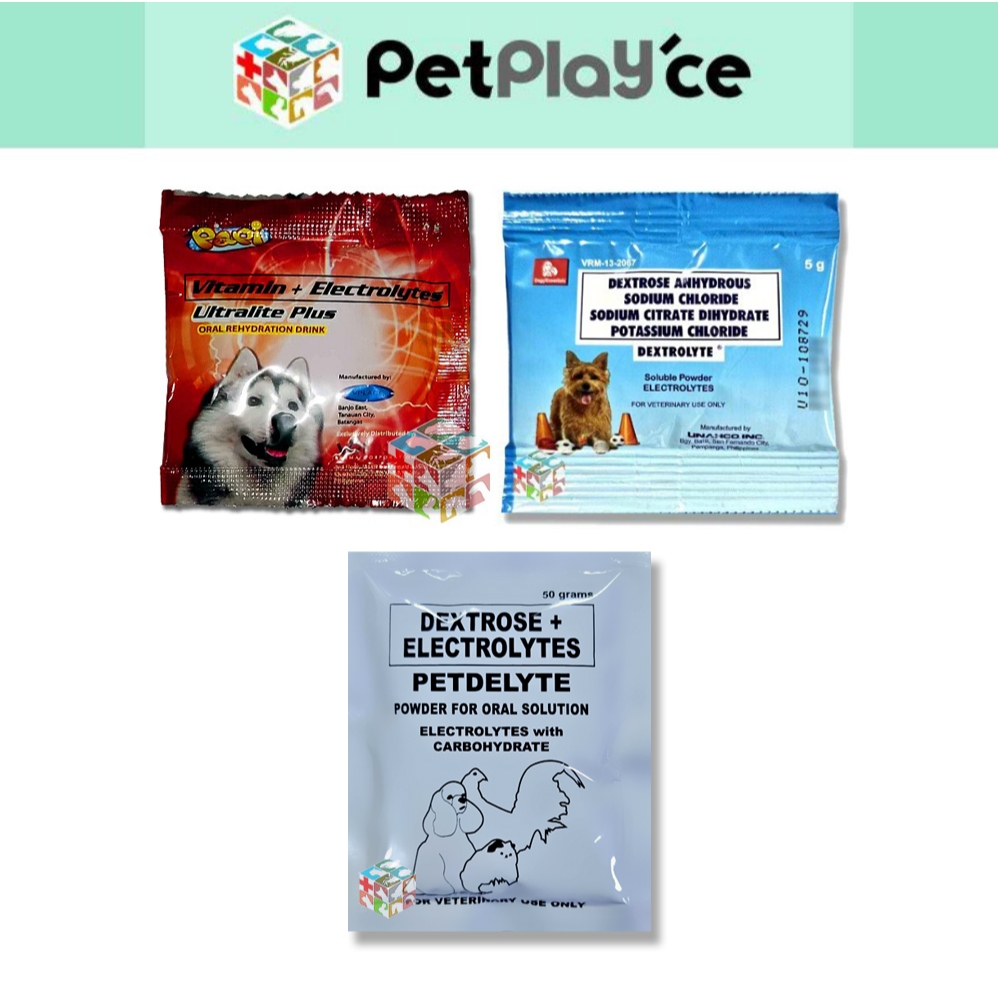 Petdelyte 50g / Papi Ultralite Electrolytes 6g / Dextrolyte 5g Dextrose ...