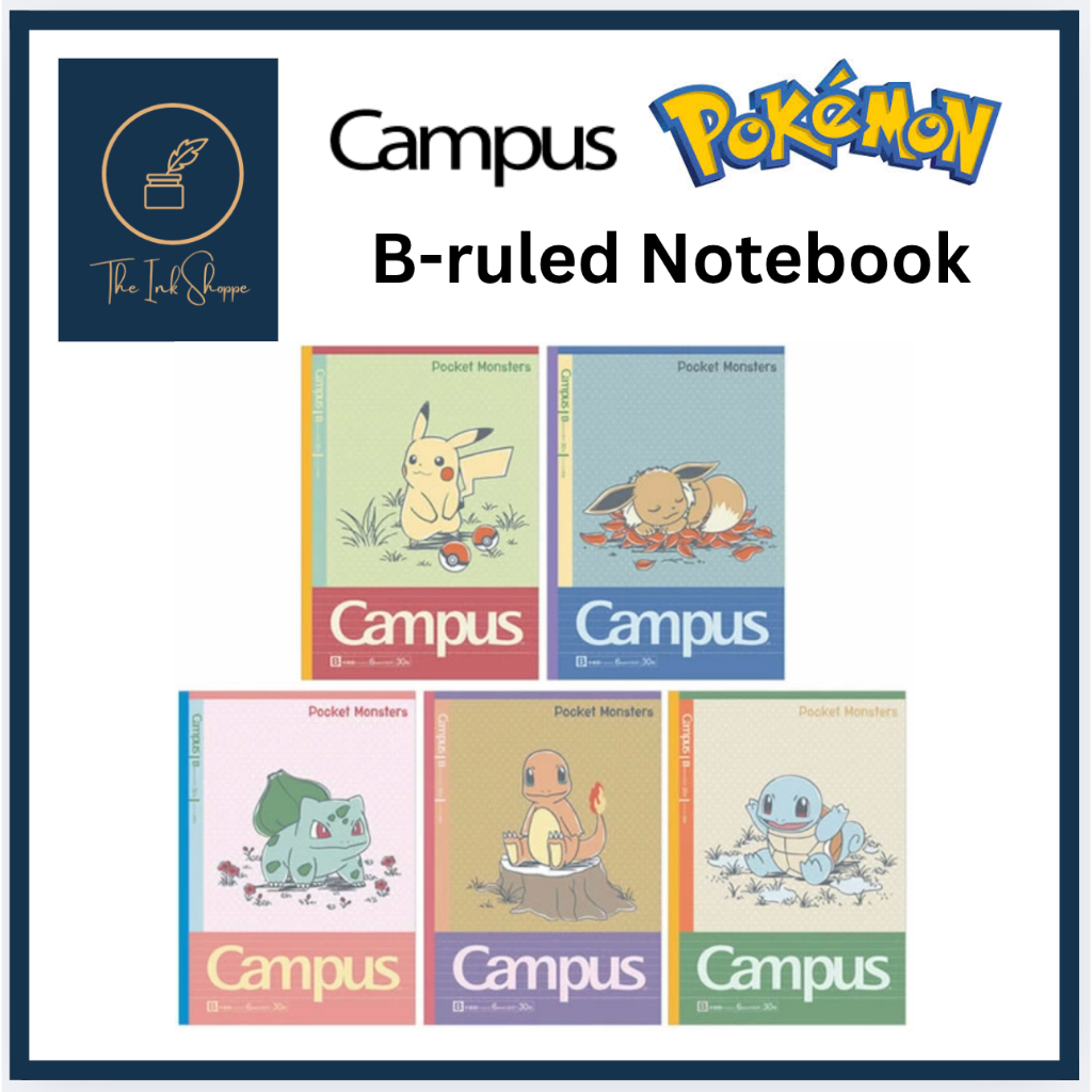 Campus Pokemon B-Ruled Notebook | Shopee Philippines