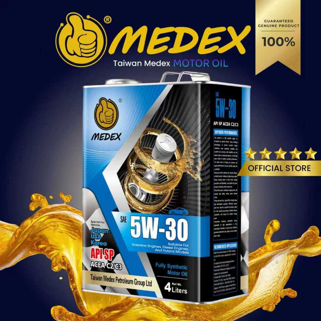 Medex Taiwan Engine Oil API SP 5W30 Fully Synthetic (for Gasoline ...