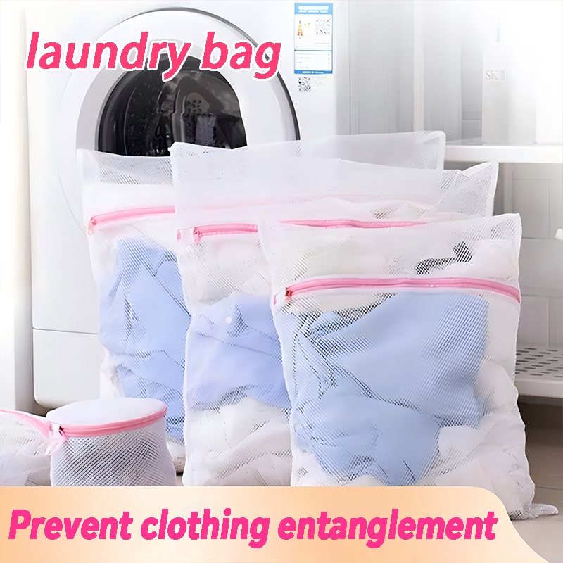 3PCS Mesh Laundry Bag with Zipper - Garment Protection & Anti-Tangling ...