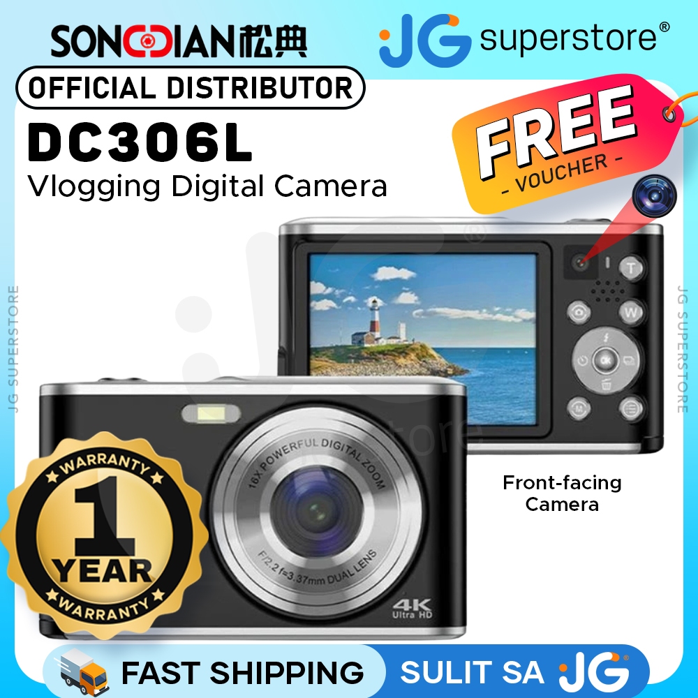 SONGDIAN DC306L 48MP Digital Vlogging Camera 4K UHD with Selfie Lens ...