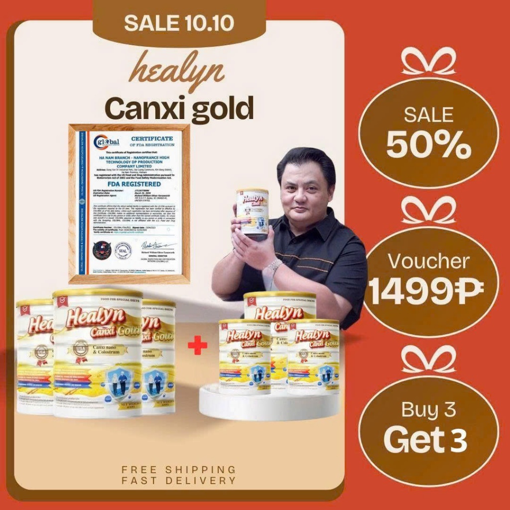 ( Buy 3 Get 3 ) Healyn Canxi Gold 400g Milk for osteoporosis and ...