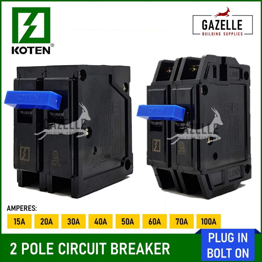 Koten Plug In / Bolt On Circuit Breakers 15A / 20A / 30A/ 40A / 50A ...