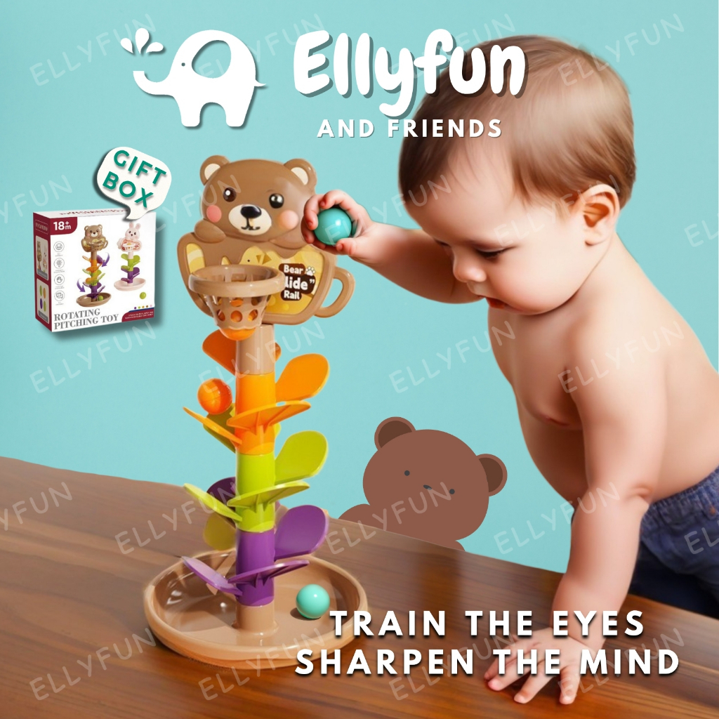 ELLYFUN Ball Rolling Ball Tower Educational Toys Sensory Development ...