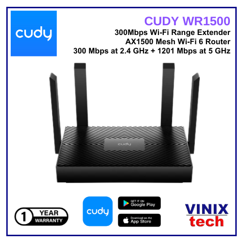 Cudy WR1500 AX1500 Mesh Wi-Fi 6 Router | Shopee Philippines