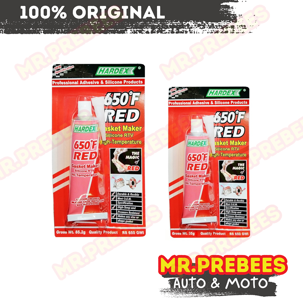 HARDEX Silicone Gasket Maker RTV - Red 650°F (RS 650 ~ 653) | Shopee ...