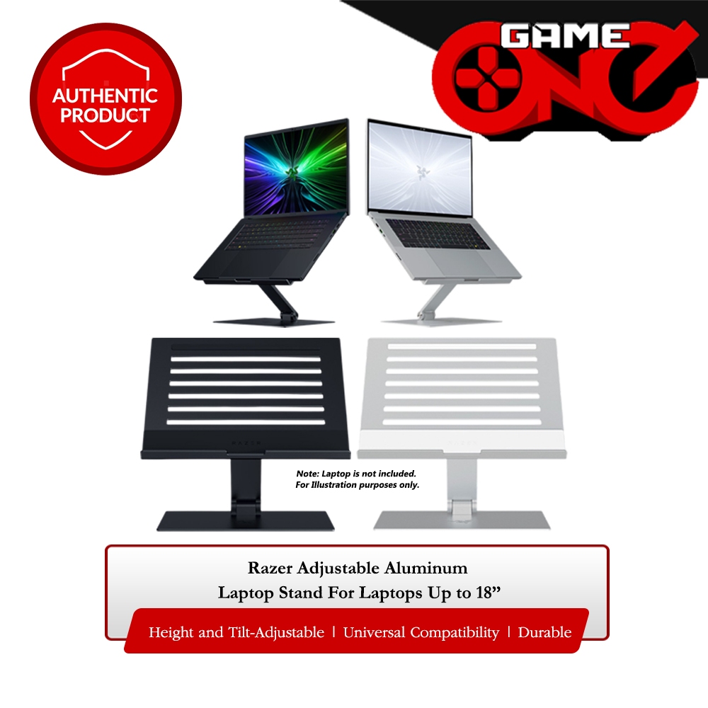 Razer Adjustable Aluminum Laptop Stand For Laptops Up to 18 inches ...