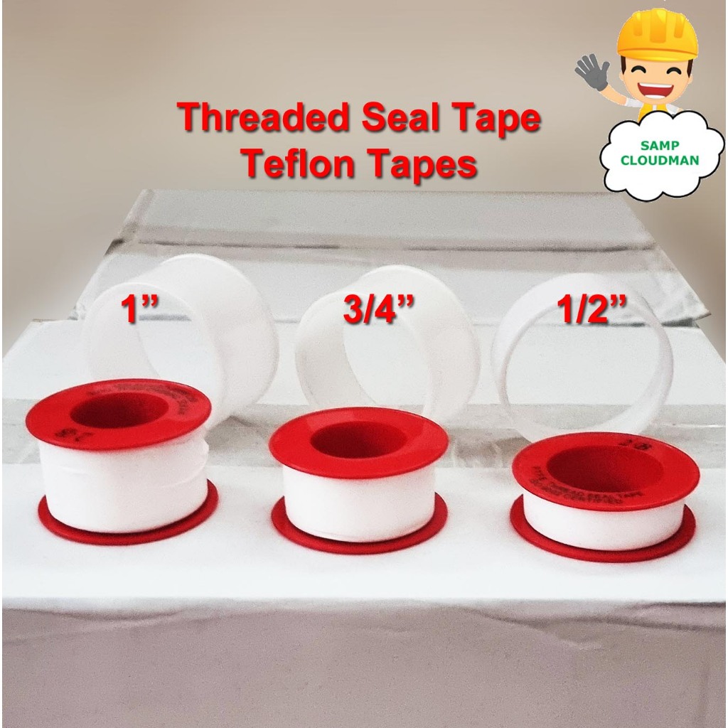 Teflon Tape, Thread Seal Tapes 1/2, 3/4 or 1 inch size Plumbing Pipe ...
