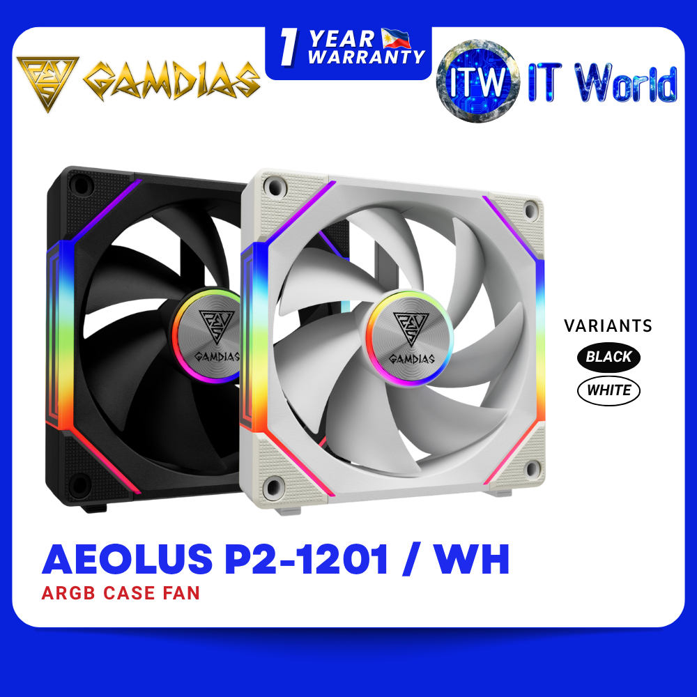 GAMDIAS AEOPLUS P2-1201 ARGB PWM Case Fan itw | Shopee Philippines