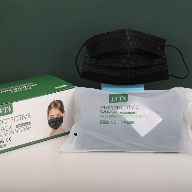 Face Mask CE 50pcs Disposable Mask 3PLY Non-Woven Fabric colorful ...