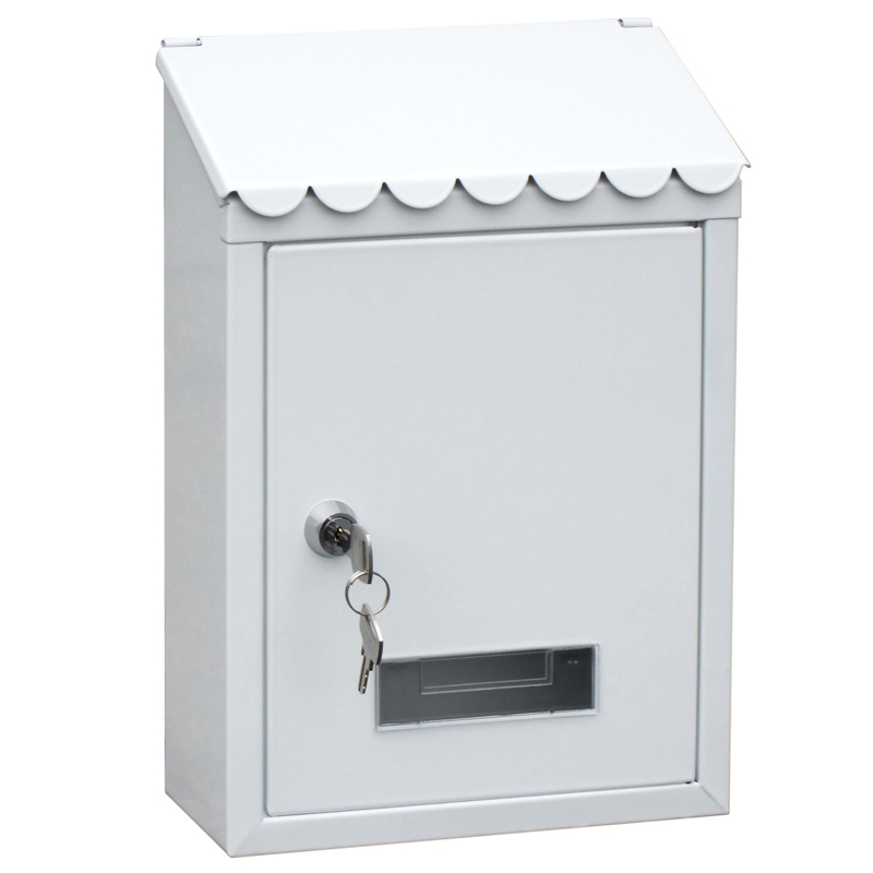 Lockable Wall-Mounted Iron Mailbox – Outdoor Hanging Post Box with Key ...
