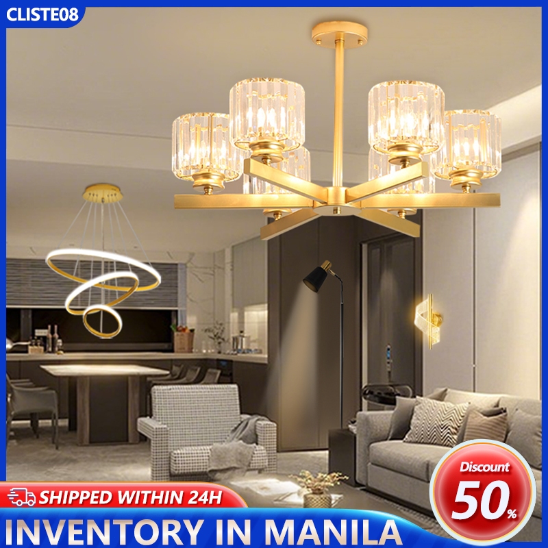 Crystal Ceiling-Mounted A Chandelier, Rotundity Suspended Ceiling Line ...
