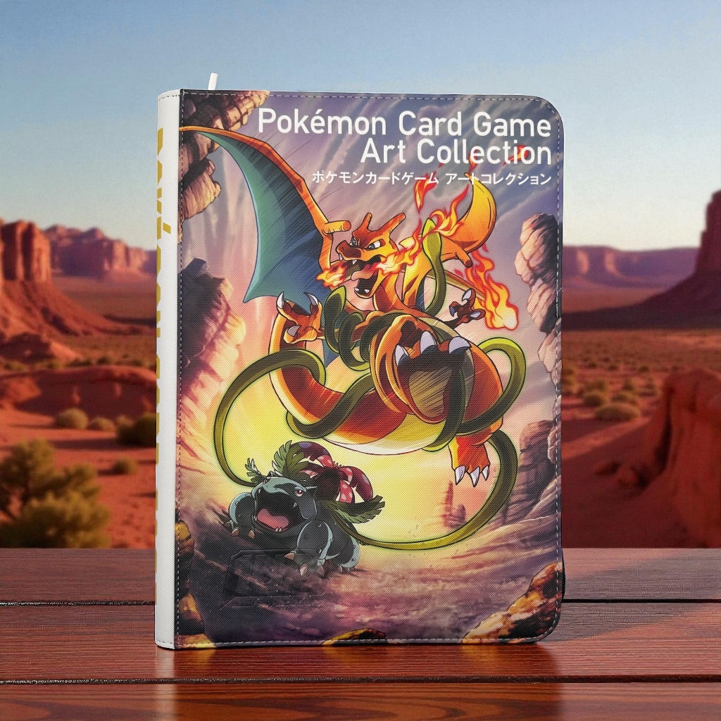 Pokemon Art Book Venusaur vs Charizard 9 Pocket Zipper Card Binder by 1UP |  Limited Edition | | Shopee Philippines