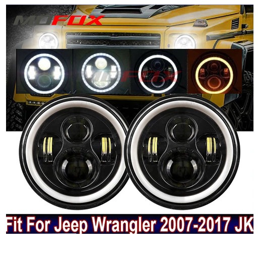 MOFOX E1 7inch Round LED Headlight DRL 60W Hi/Lo Driving Light for Niva