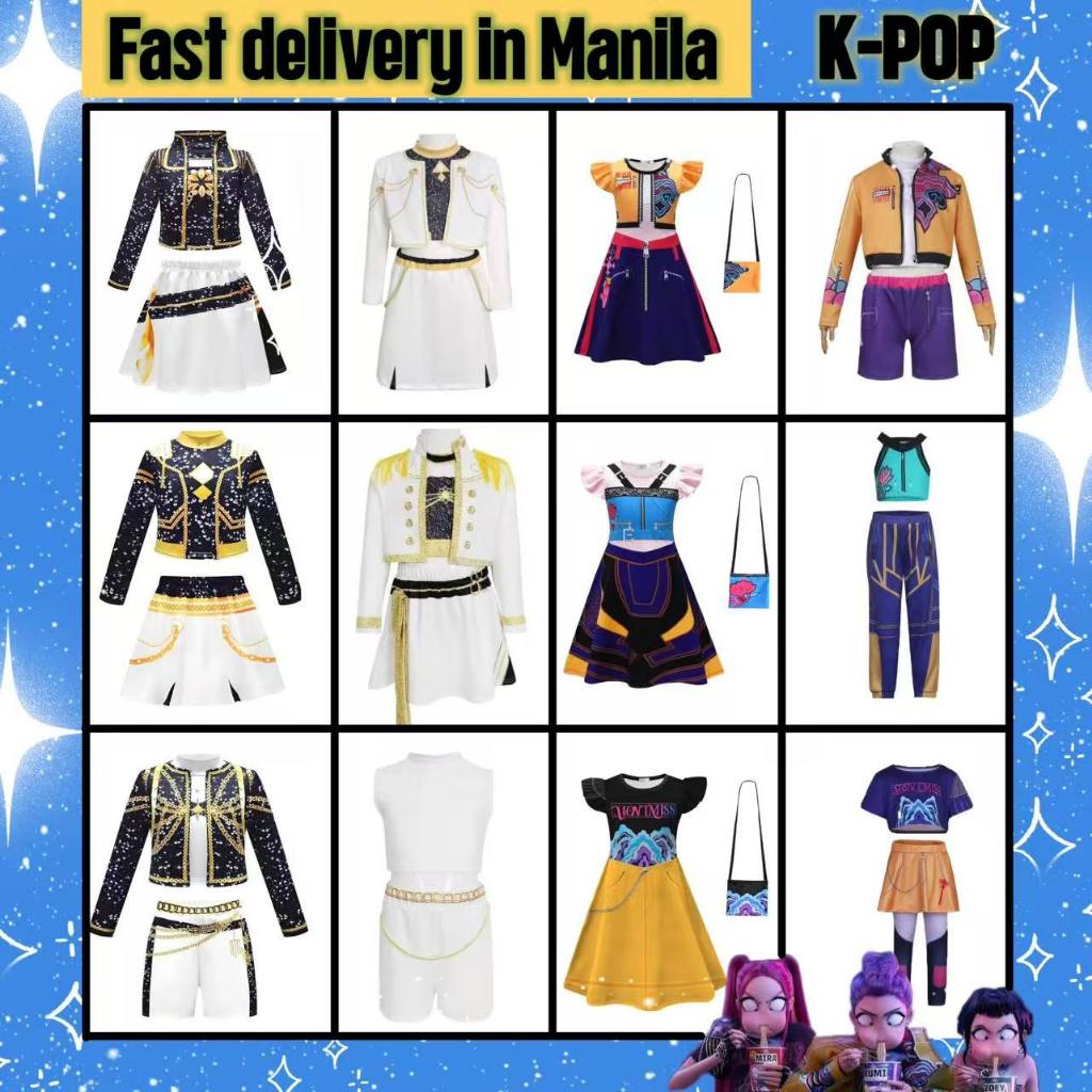 Manila） KPop Demon Hunters Rumi Zoey Cosplay Costume Mira Uniform ...