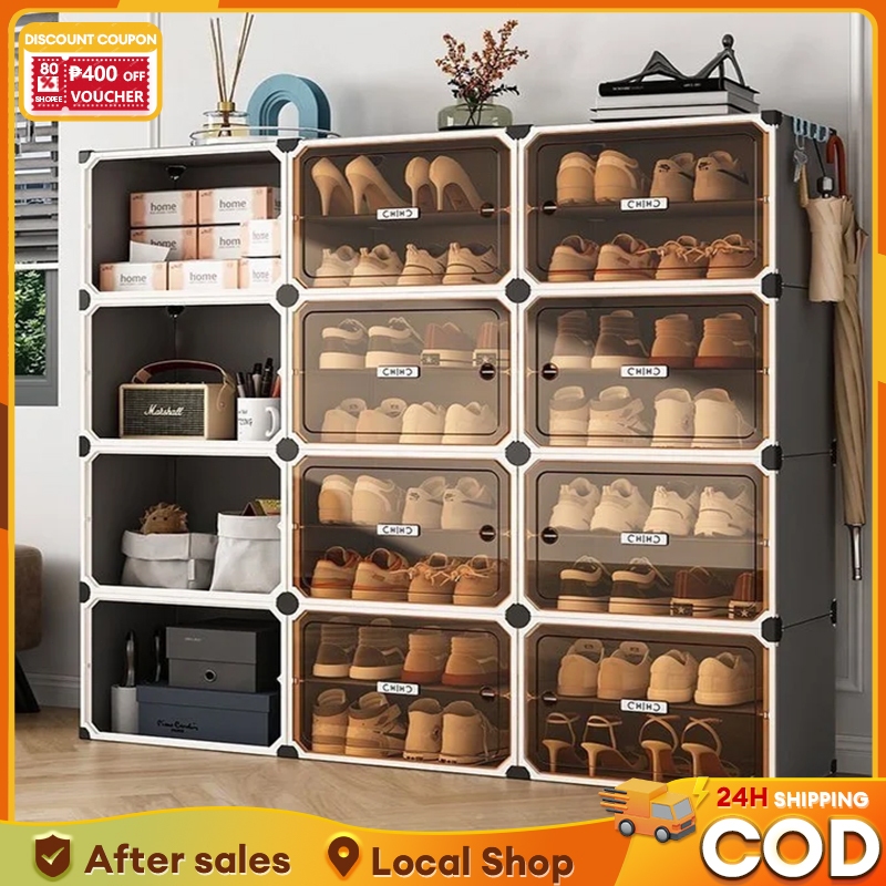 【Local shipment】Shoe Rack Family Shoe Cabinet DustProof Shoe Storage ...