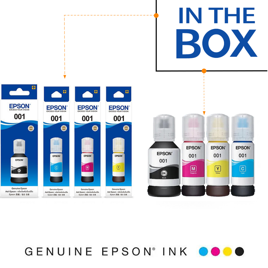 001 Epson Ink epson 001 Ink Original L6270 L4360 L4366 L4260 L4160 ...