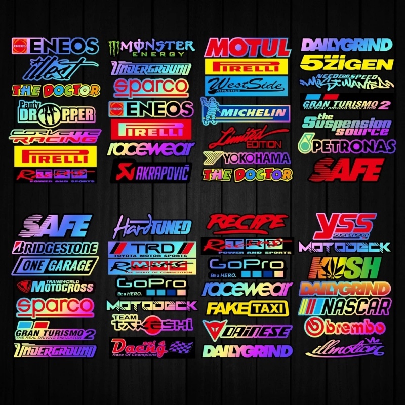 Waterproof sunscreen car stickers motorcycle stickers helmet decals ...