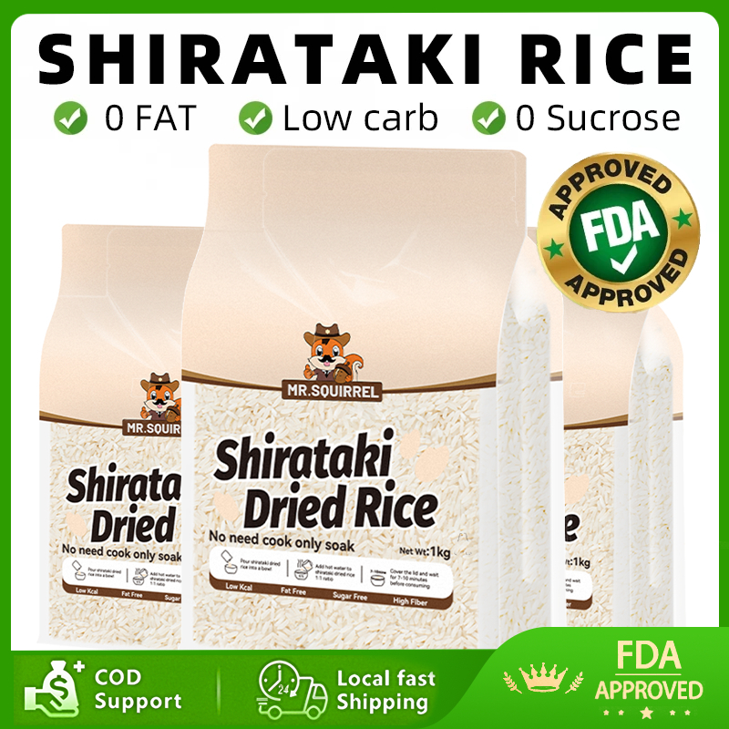 Mr.Squirrel Dried Shirataki rice 1kg/3kg/5kg Konjac Rice low carb ...