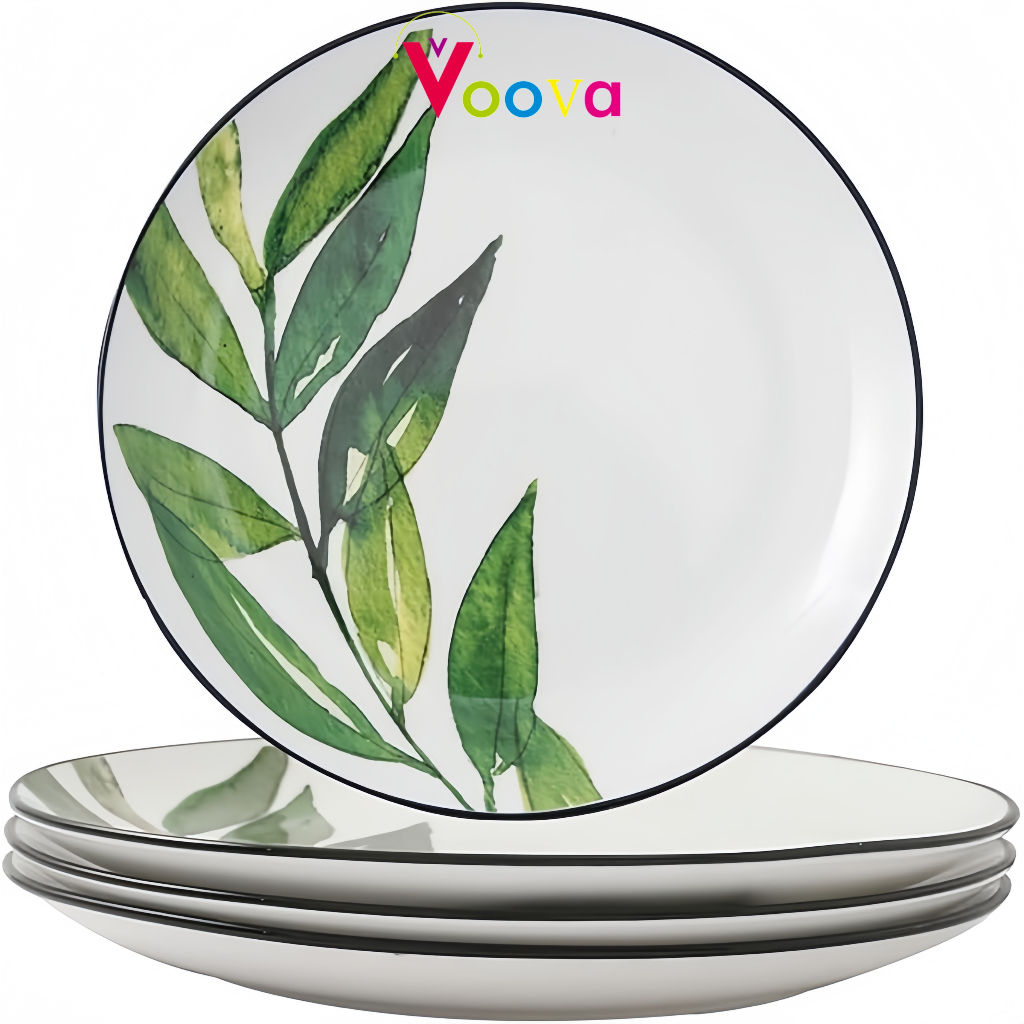 4-6pcs 23cm Floral Melamine Dinner Plate | Shatter-Proof Lightweight ...