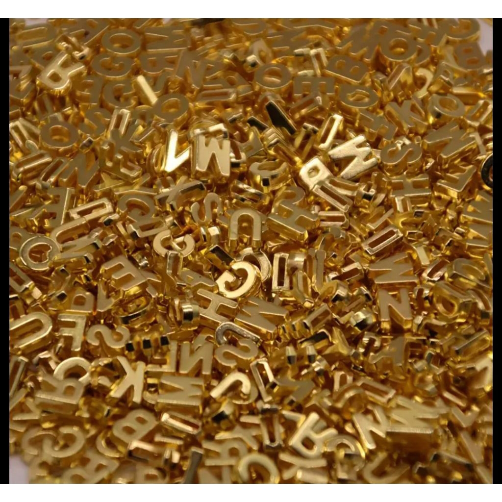 1000 PCS. PER PACK GOLD AND SILVER LETTER SLIDERS | Shopee Philippines