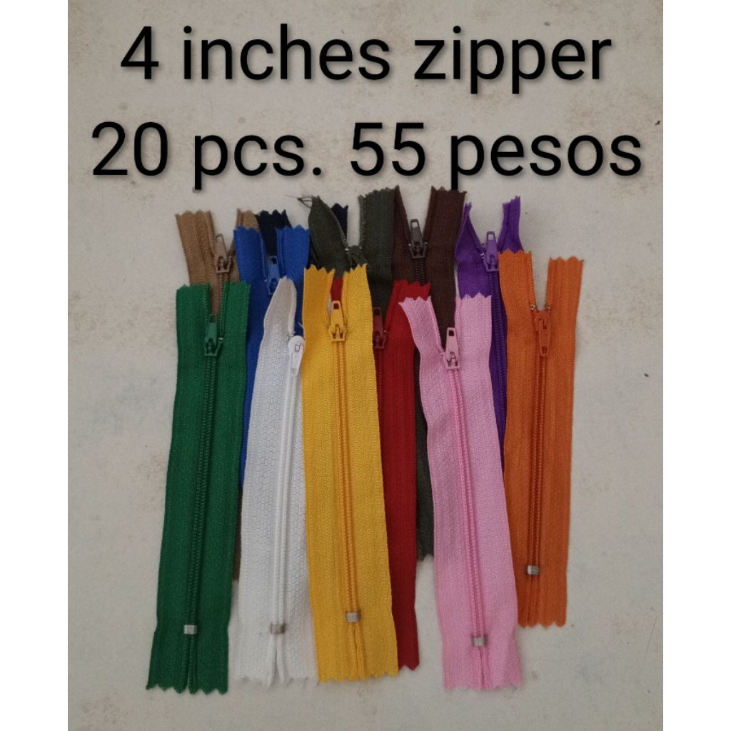 zipper ordinary 4 inches sold per 20 pcs. 55 pesos only. | Shopee ...