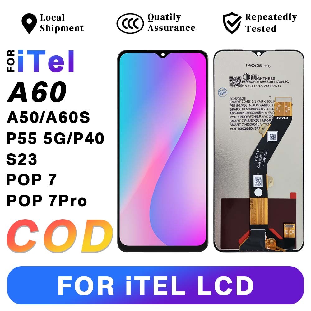 LCD for iTel A50/A60/A60S/A70/POP 7 Pro/P55 5G/P40/S23 LCD Display ...