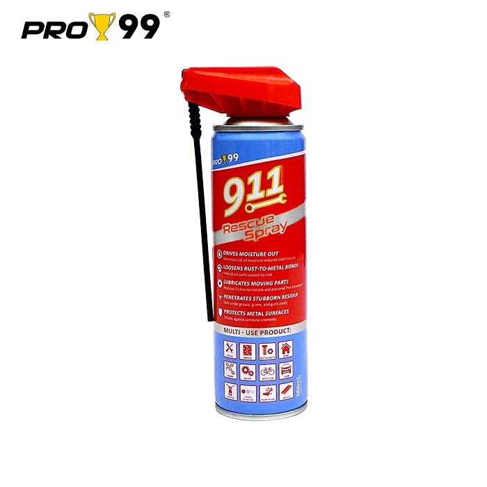 PRO-99 911 Rescue Spray Multipurpose Lube 250ml Pro99 PLRS-1143-25 Car ...
