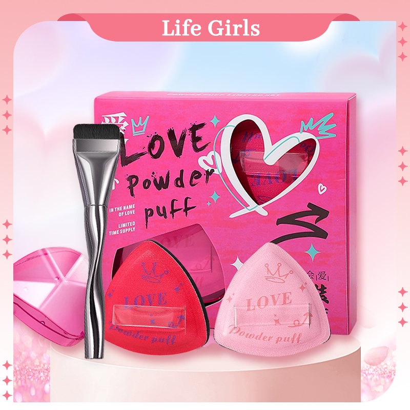 4pcs Powder Puff Set Black Pink Pineapple Powder Puff Dry and Wet Dual ...